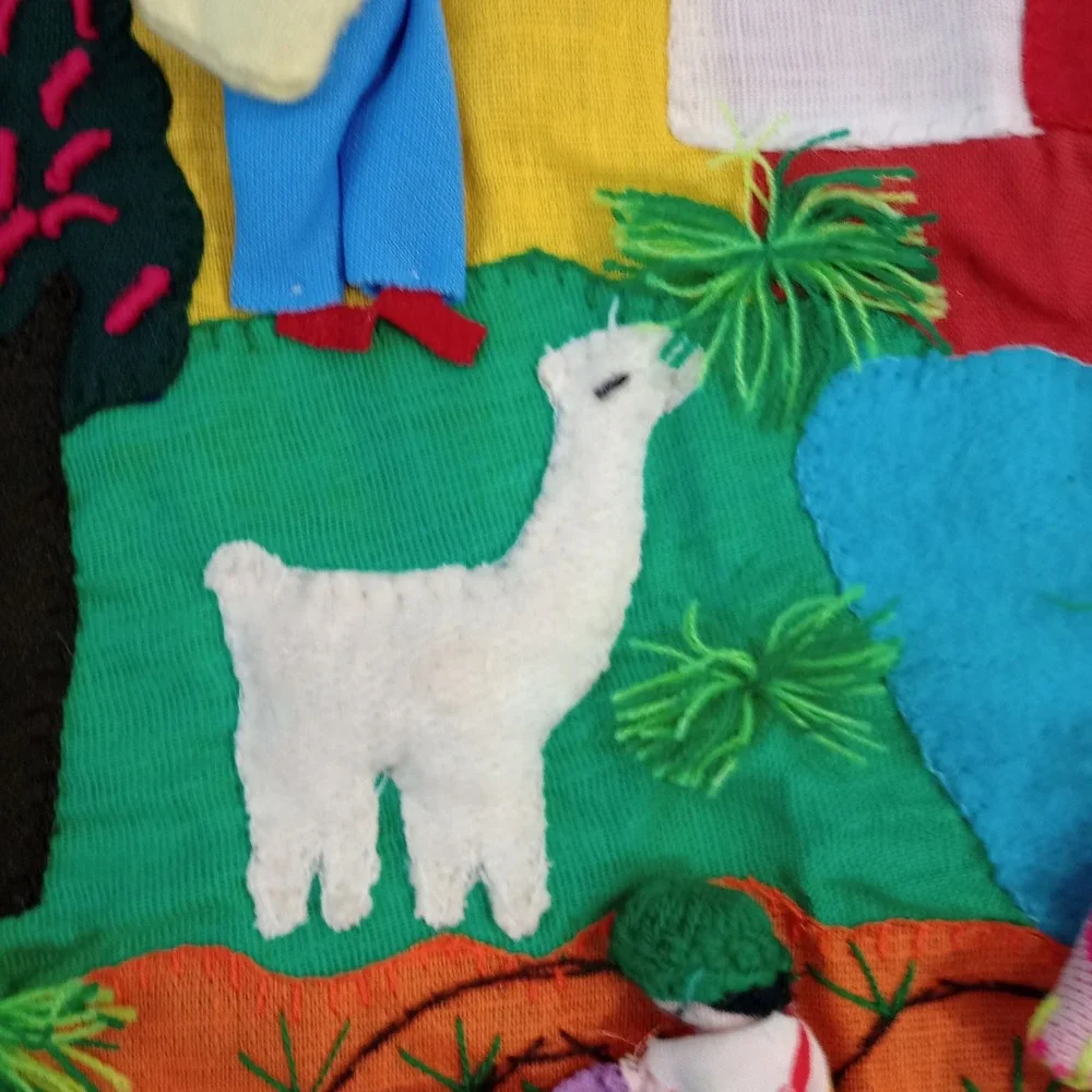 Peruvian Arpillera 3D Applique Folk‎ Art 19